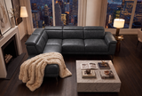 Valencia Pista Distressed Leather Reclining Chaise Sectional Sofa