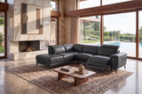 Valencia Pista Distressed Leather Reclining Chaise Sectional Sofa