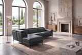 Valencia Pista Distressed Leather Reclining Chaise Sectional Sofa