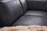 Valencia Pista Distressed Leather Reclining Chaise Sectional Sofa