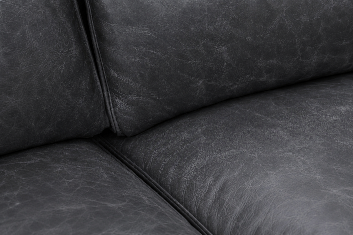Valencia Pista Distressed Leather Reclining Chaise Sectional Sofa