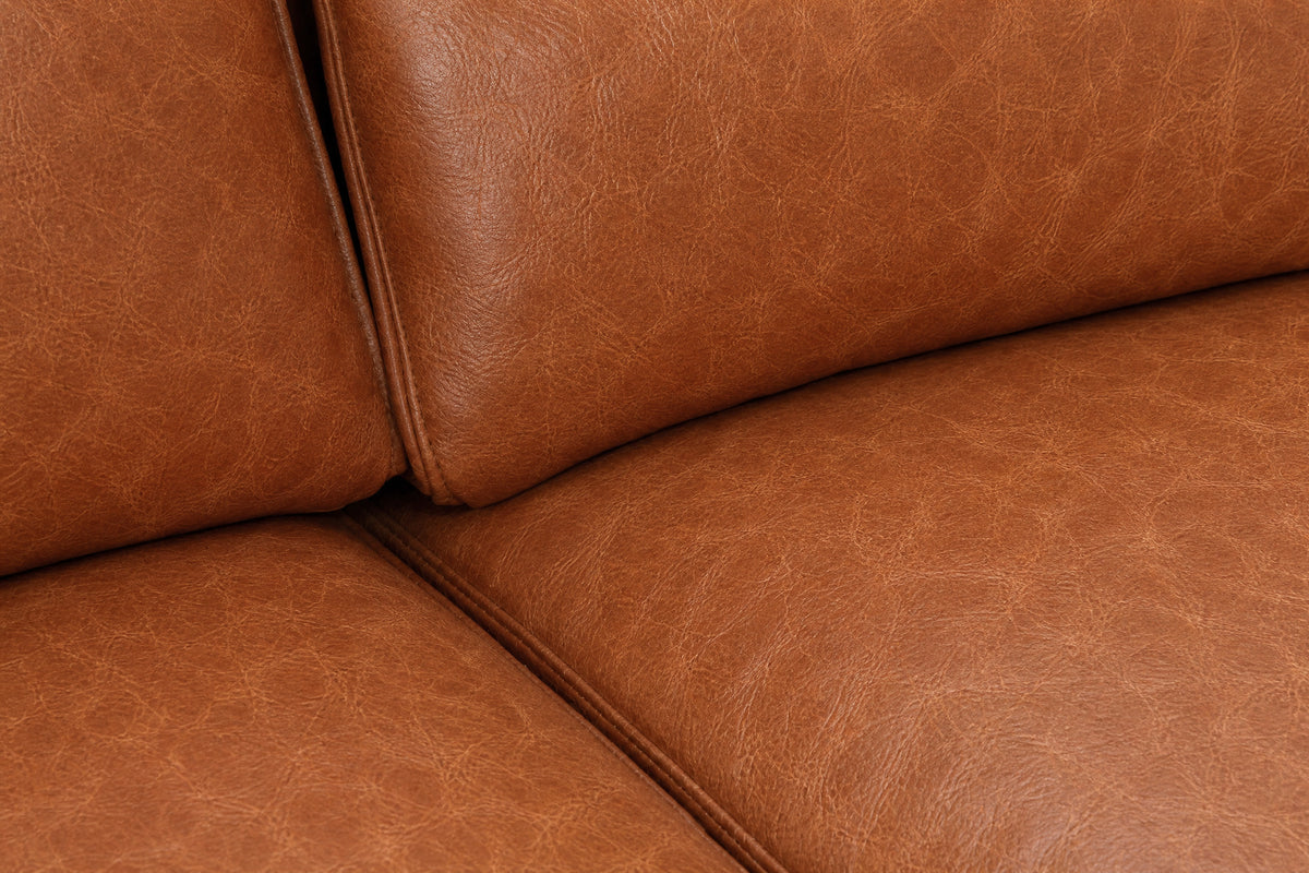 Pista Distressed Leather Reclining Chaise Sectional Sofa