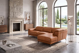 Pista Distressed Leather Reclining Chaise Sectional Sofa