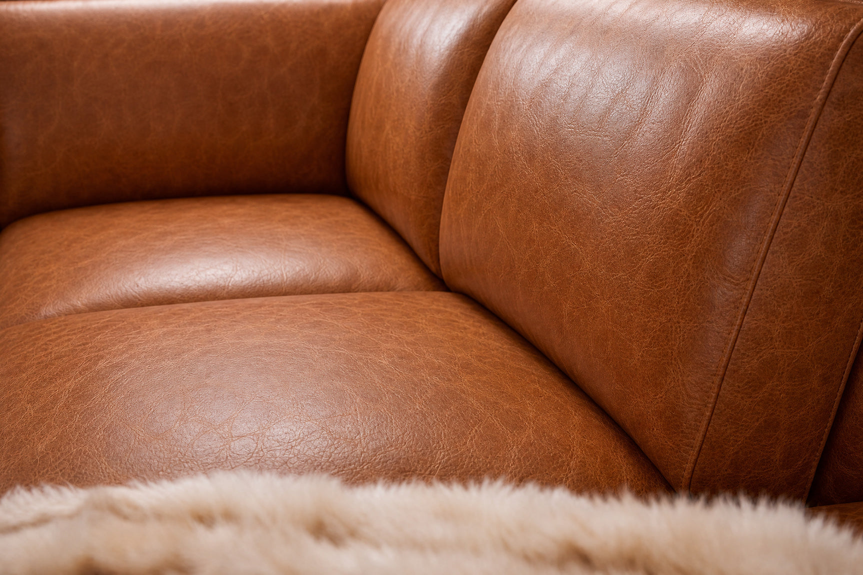 Pista Distressed Leather Reclining Chaise Sectional Sofa
