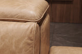 Valencia Pista Distressed Leather Reclining Chaise Sectional Sofa