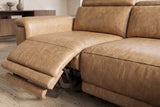Valencia Pista Distressed Leather Reclining Chaise Sectional Sofa