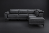Valencia Pista Distressed Leather Reclining Chaise Sectional Sofa