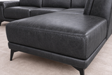 Valencia Pista Distressed Leather Reclining Chaise Sectional Sofa