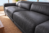 Valencia Pista Distressed Leather Reclining Chaise Sectional Sofa