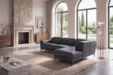 Valencia Pista Distressed Leather Reclining Chaise Sectional Sofa