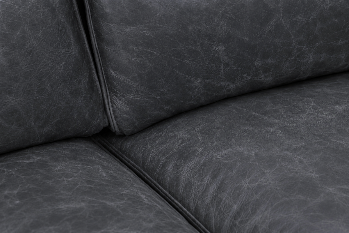 Valencia Pista Distressed Leather Reclining Chaise Sectional Sofa