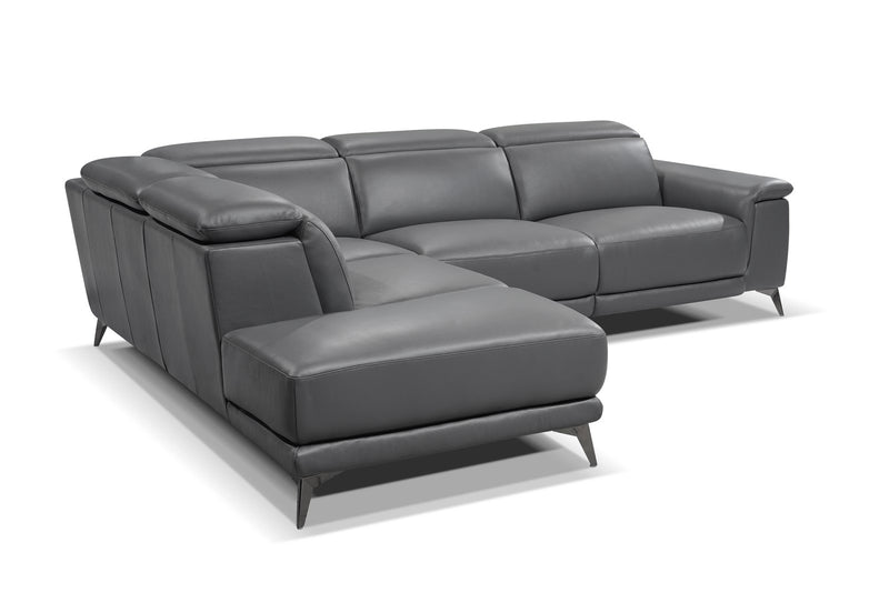 Pista Cozy Reclining Leather Sofa for Living Spaces