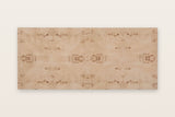 The Polcenigo top seen from above in Honey Blonde Burl: burl veneer leaves matched in mirror image along the length