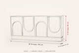 Pragelato sideboard dimensions: 76 in wide, 16 in deep, 34 in high