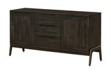 Prescott antique black acacia sideboard, three-quarter view