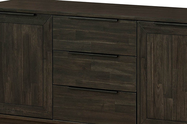 Prescott Antique Black Acacia Sideboard - Three Ball-Bearing Drawers