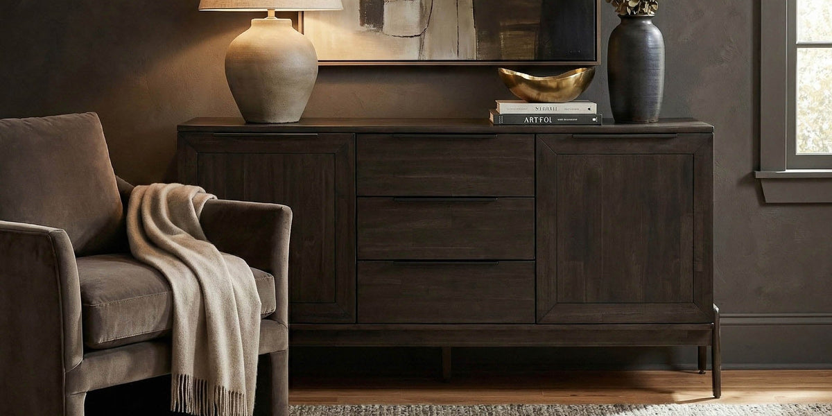 Prescott Antique Black Acacia Sideboard