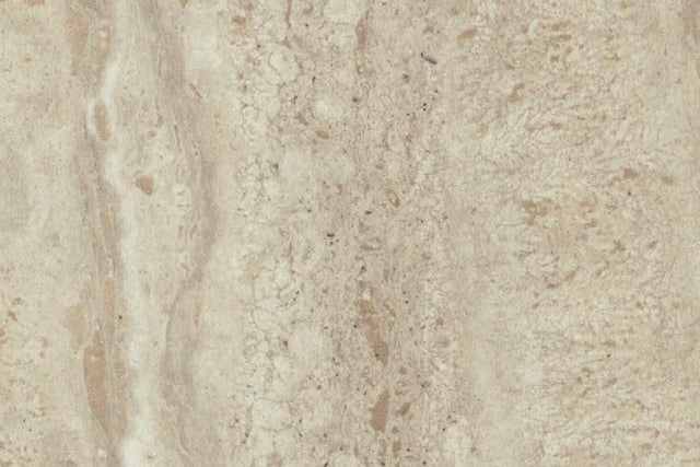 Prescott Ceramic Travertine Round Coffee Table - Travertine-Look Ceramic Top