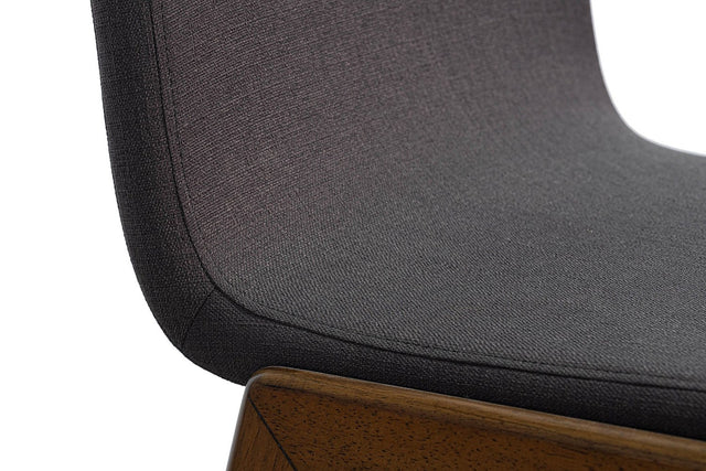 Prescott Grey Fabric Upholstered Counter Stool - Grey Woven Fabric