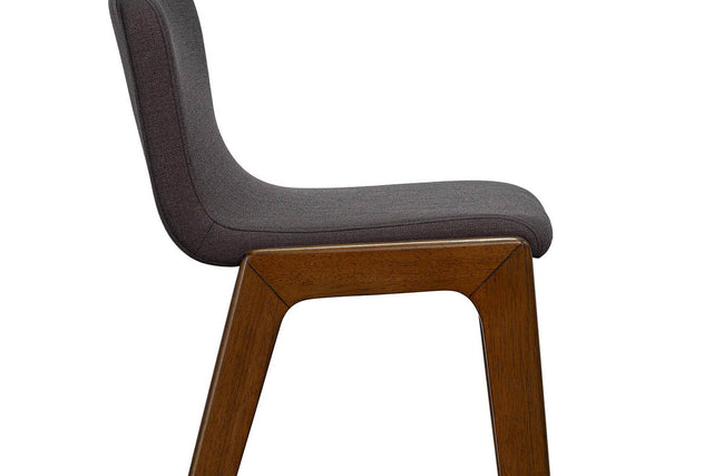 Prescott Grey Fabric Upholstered Counter Stool - Curved Seat and Back