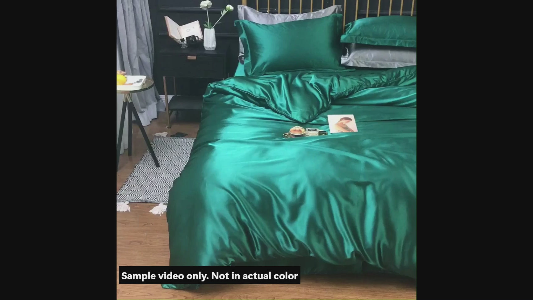 Lustre Luxe Elegant Duvet Set - Jazz Grey product video