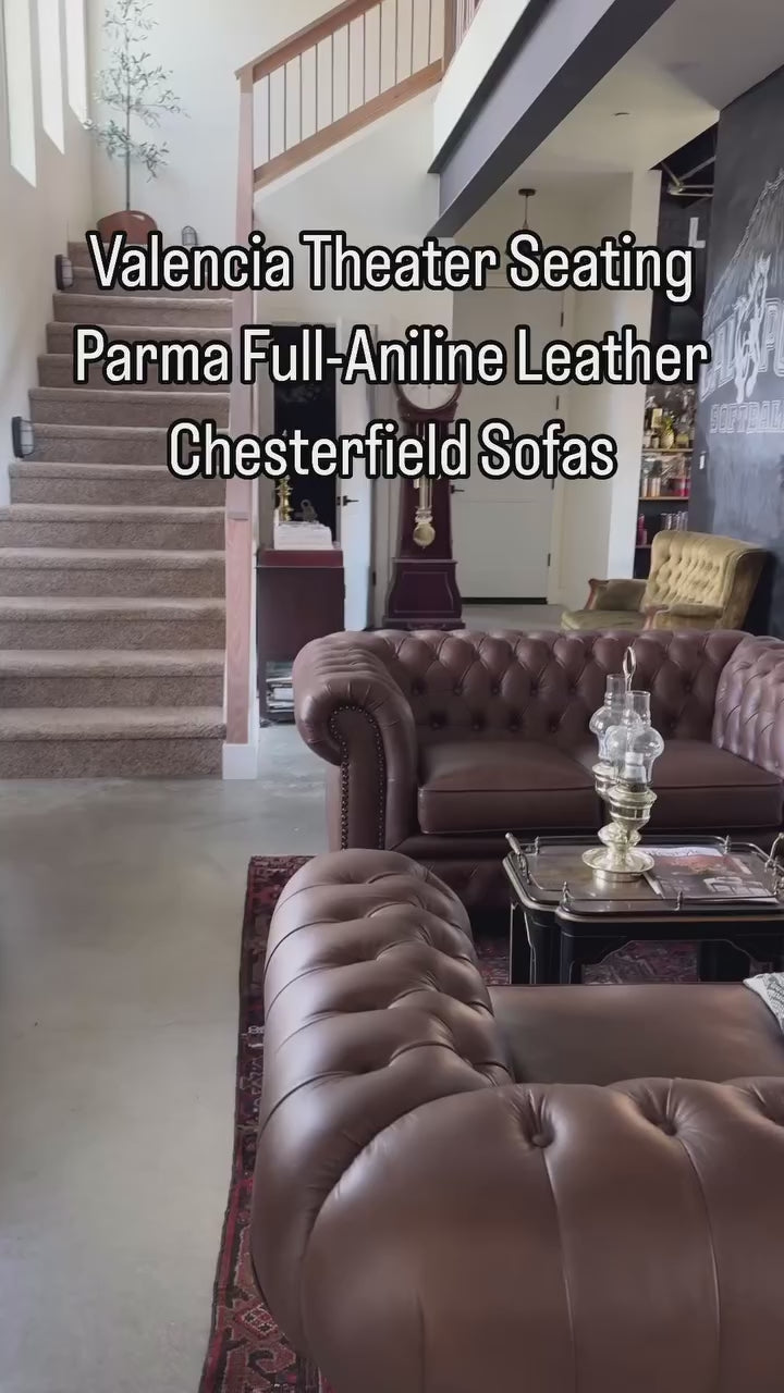 Parma Leather Chesterfield Accent Chair