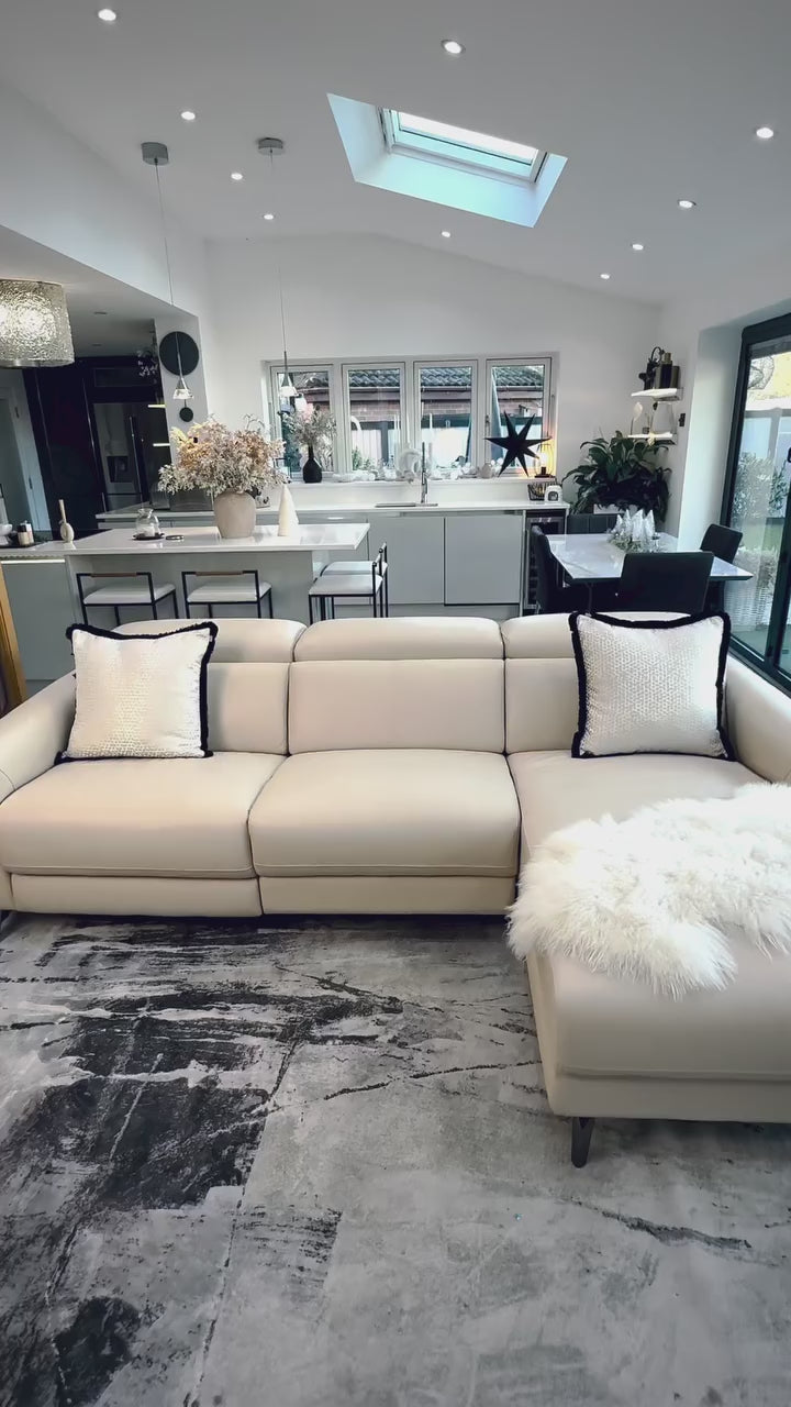 Andria Leather Reclining Sectional Sofa