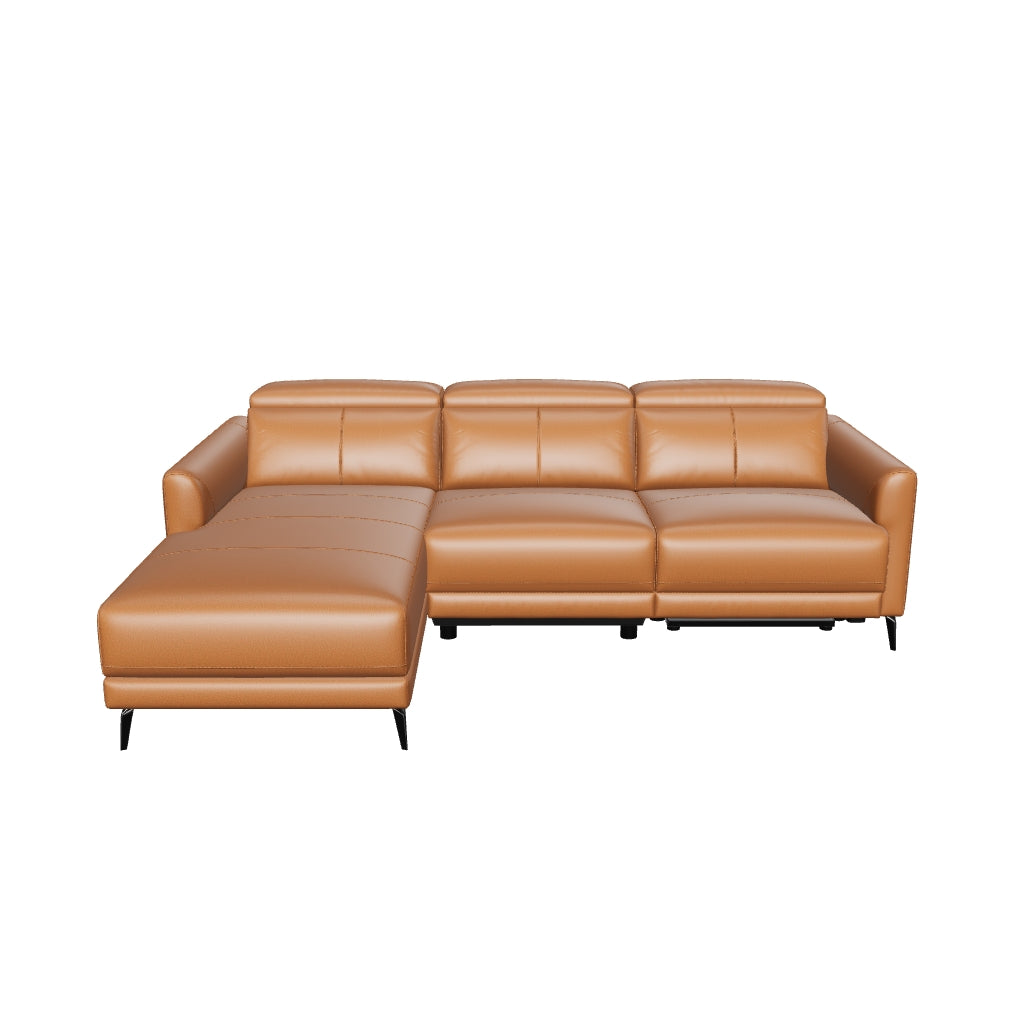 Andria Leather Reclining Sectional Sofa