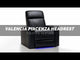 A Video of A Comfort and Style, Black, Wood and Steel Frame, Piacenza Power Headrest Premium Top Grain Leather Theater Seating.
