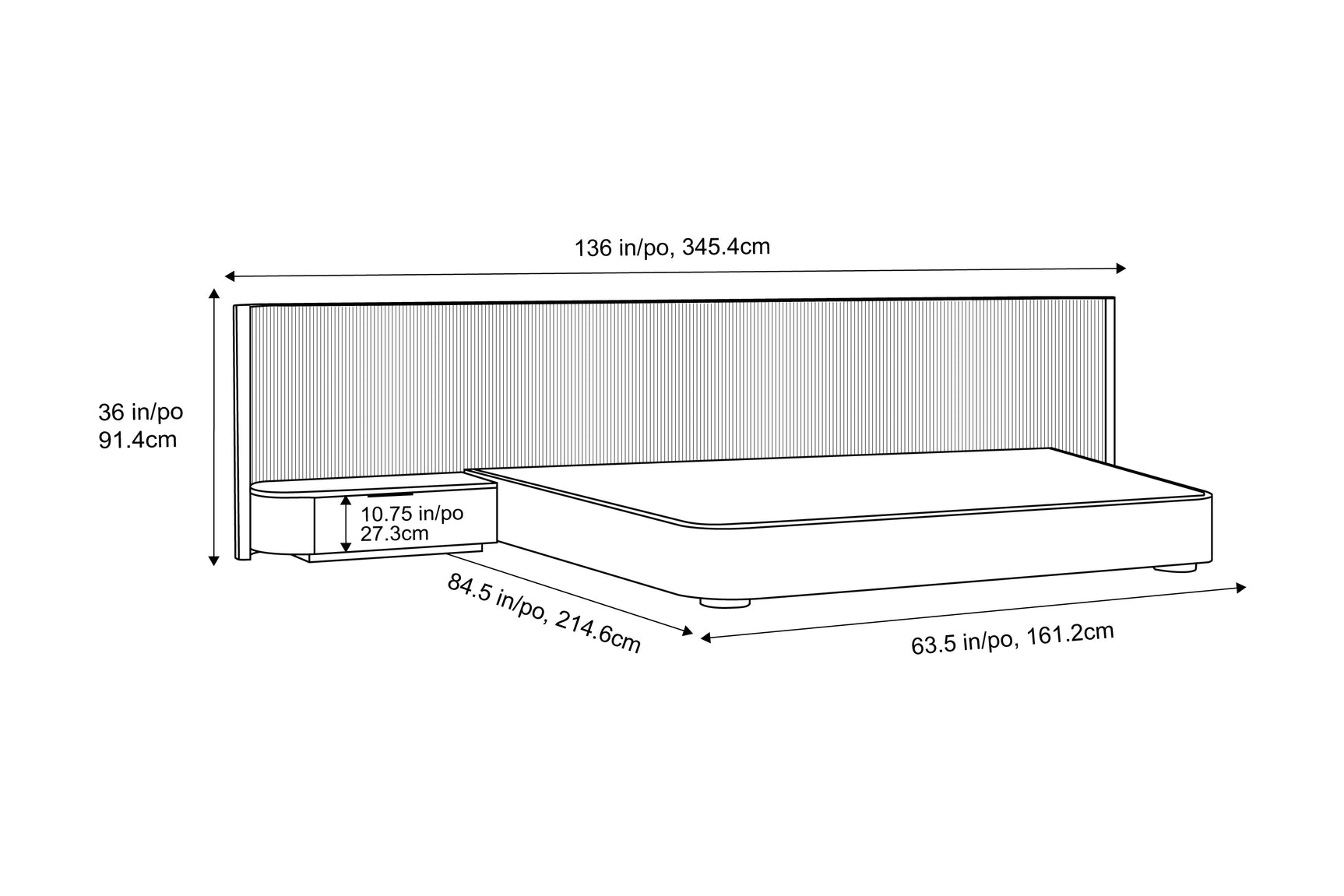 Rowan Oak Wood Bed Frame