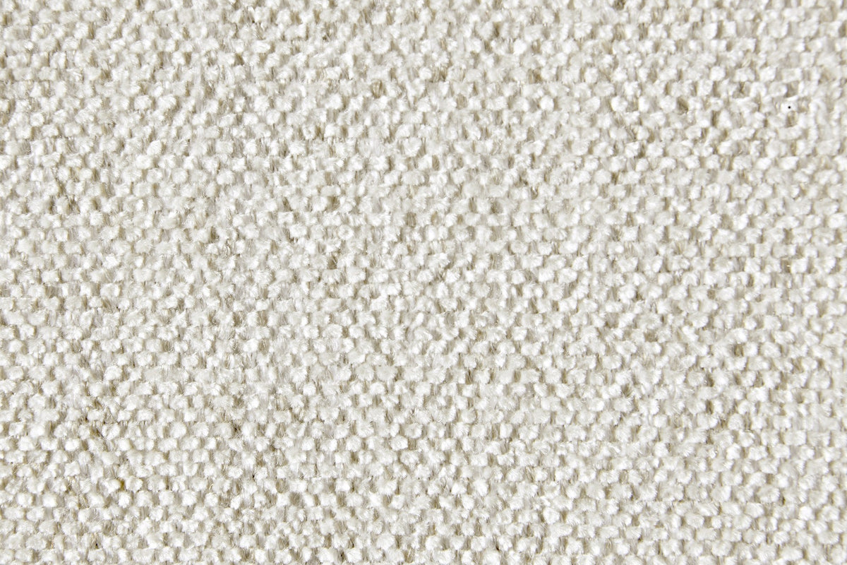 Quinn bed close-up of the oat textured upholstery fabric