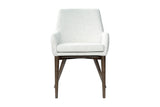 Radley ivory fabric arm dining chair, front view