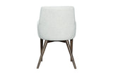 Radley ivory fabric arm dining chair, back view