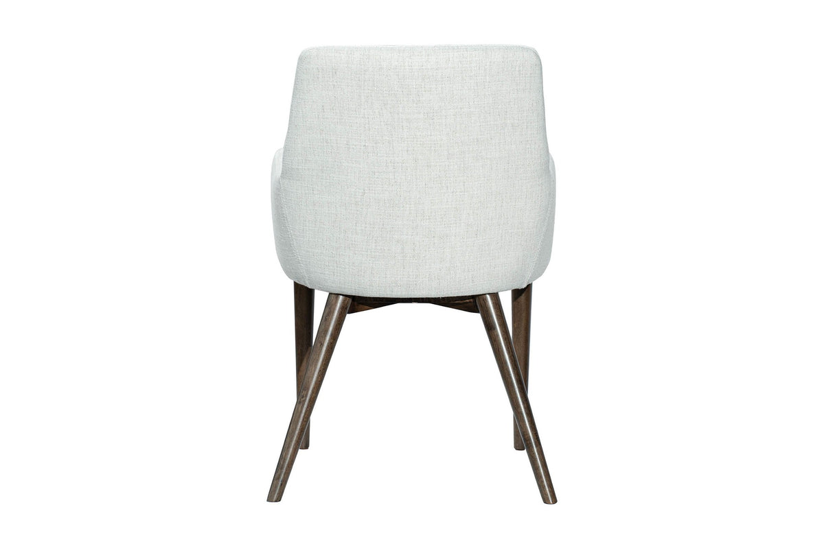 Radley ivory fabric arm dining chair, back view