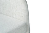 Radley dining chair close-up of the ivory woven fabric on the arm and seat