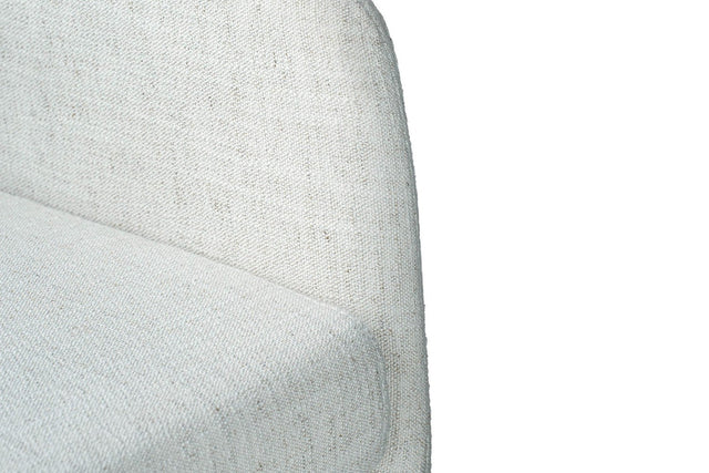 Radley Fabric Arm Dining Chair (Set of 2) - Ivory Woven Fabric