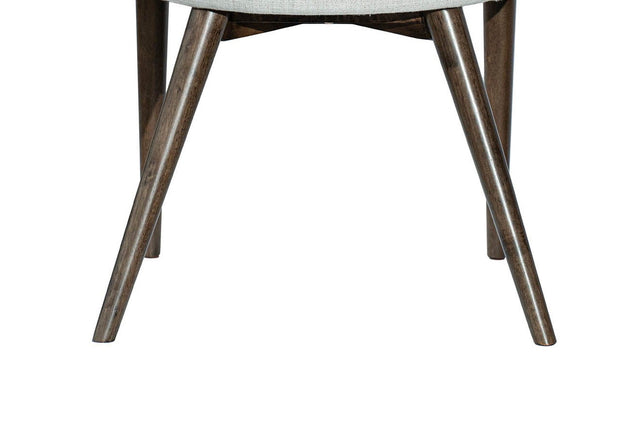 Radley Fabric Arm Dining Chair (Set of 2) - Dark Grey Rubber Wood Legs