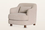 Ripatransone curved back accent chair in Beige