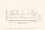 Rovigo sofa dimensions: 83.5 in wide, 32.25 in high, 32.75 in deep, seat height 17 in, arm height 24.8 in