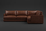 Serena Distressed Leather Corner Sectional Sofa