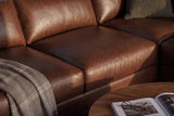 Serena Distressed Leather Corner Sectional Sofa