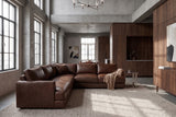 Serena Distressed Leather Corner Sectional Sofa