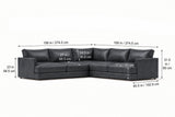 Serena Distressed Leather Corner Sectional Sofa