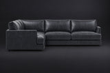 Serena Distressed Leather Corner Sectional Sofa