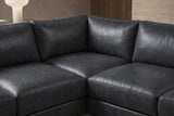 Serena Distressed Leather Corner Sectional Sofa