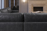 Serena Distressed Leather Corner Sectional Sofa