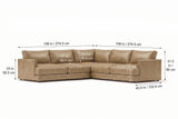 Serena Distressed Leather Corner Sectional Sofa