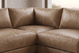 Serena Distressed Leather Corner Sectional Sofa