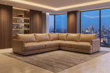 Serena Distressed Leather Corner Sectional Sofa