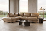 Serena Distressed Leather Sectional Sofa